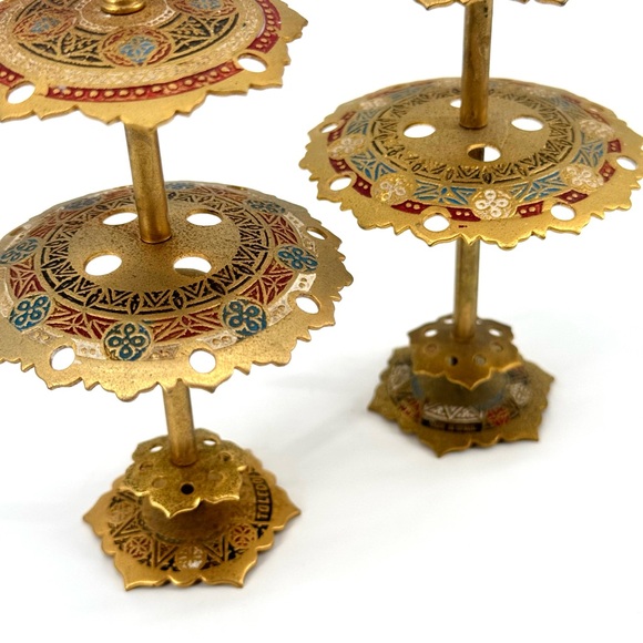 Vintage (2) Toledo Spain Brass Gallery Cocktail Sword Set-of-12/11 - Picture 10 of 15